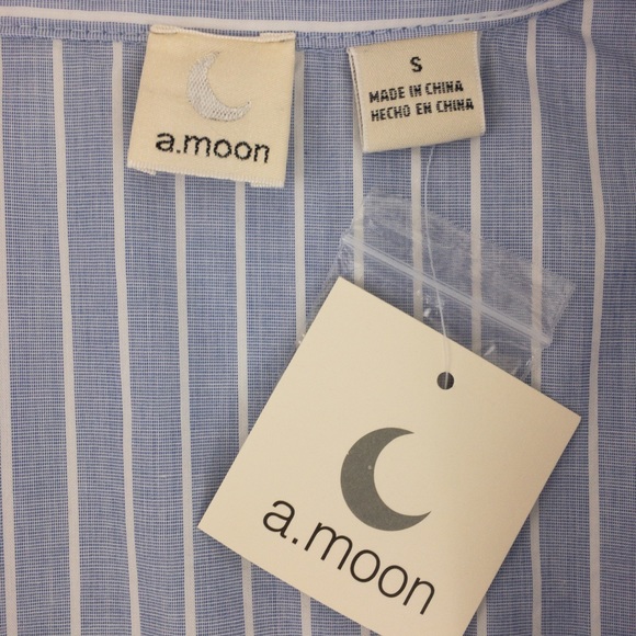 a.moon • Oversized Striped Tunic Shirt - Picture 9 of 13